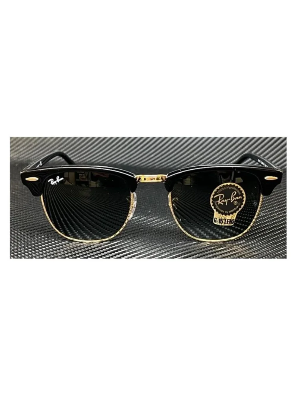 New Ray-Ban Men  Black on Arista Sunglasses  55- 21- 145